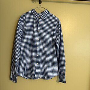 SNAPS  Long Sleeve Gingham Shirt, Size Large